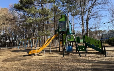 Newly updated playground at R.S. Dad Dunham Park in Cary NC